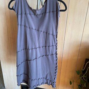 Dark Grey handmade tank-sheath dress XS